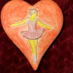 Ceramic trinket dish with ballerina
